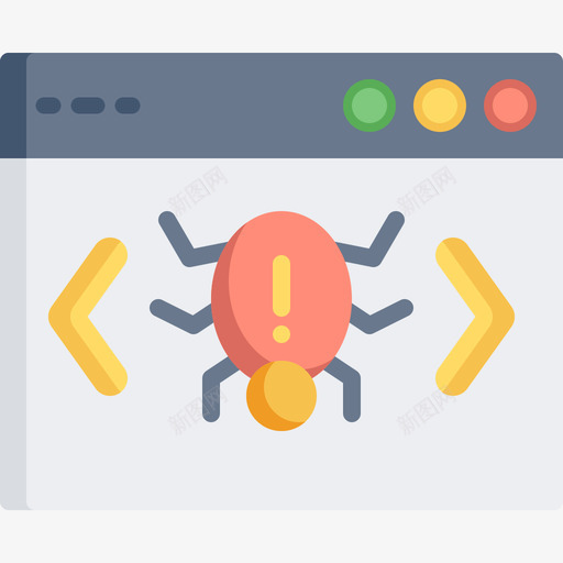 Bug网络托管6平面图标svg_新图网 https://ixintu.com Bug 平面 网络托管6