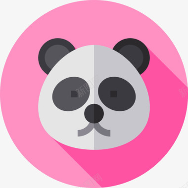 熊猫熊动物园7公寓图标图标
