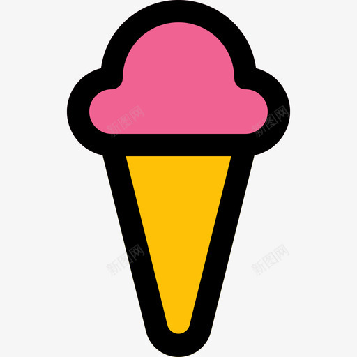 冰淇淋食品72线性颜色图标svg_新图网 https://ixintu.com 冰淇淋 线性颜色 食品72