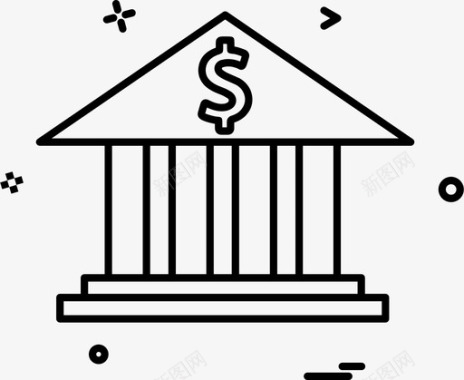 钱银行生意图标图标