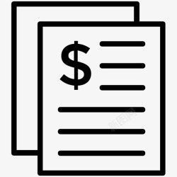 付款凭证财务报告账单发票图标高清图片