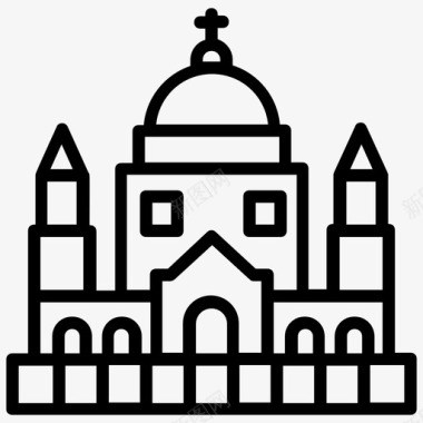 圣保罗大教堂教堂教堂建筑图标图标