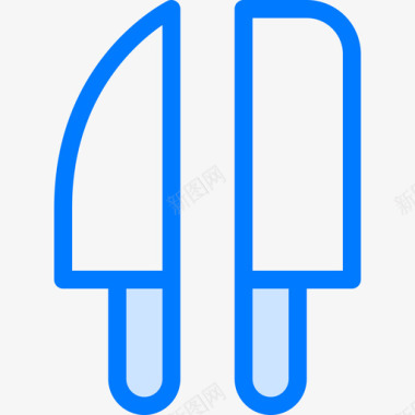 刀具厨房40蓝色图标图标