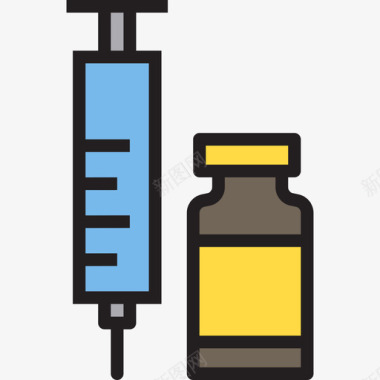 疫苗保健5线颜色图标图标