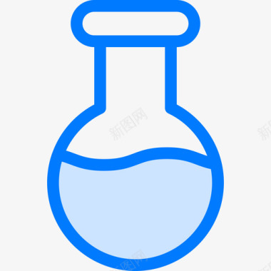 烧瓶科学53蓝色图标图标