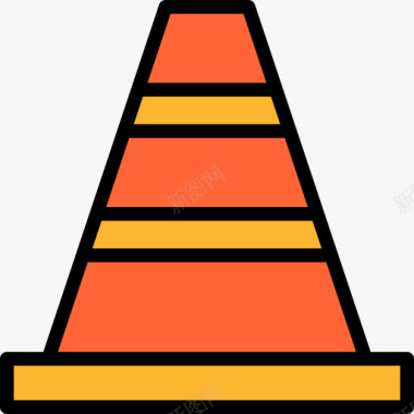 交通锥结构68线形颜色图标图标