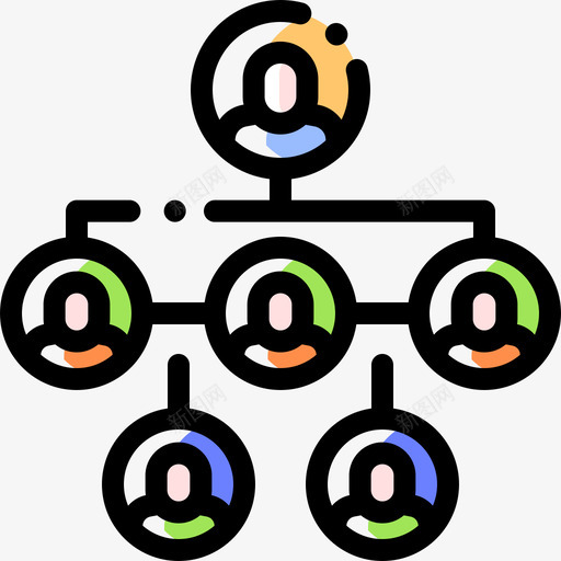 等级结构人际关系4颜色省略图标svg_新图网 https://ixintu.com 人际关系4 等级结构 颜色省略