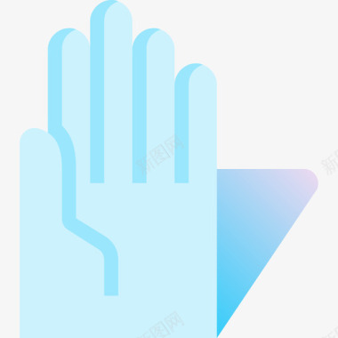 手套清洁33蓝色图标图标