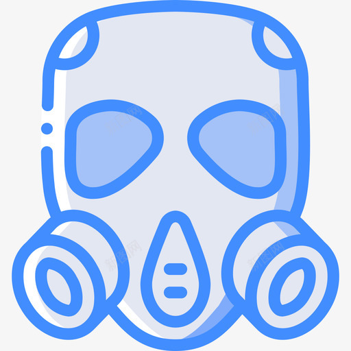 防毒面具战争蓝色图标svg_新图网 https://ixintu.com 战争 蓝色 防毒面具