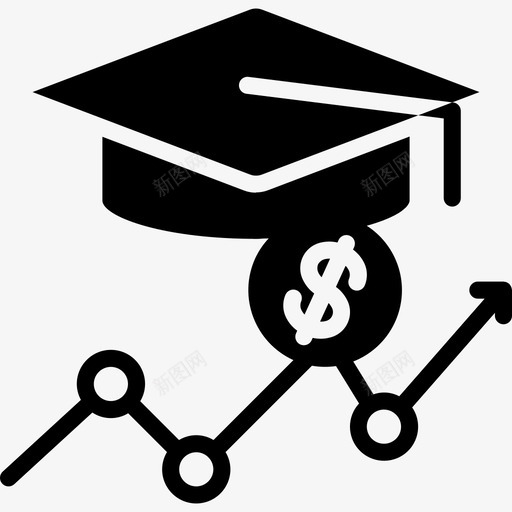教育经济增长4填充图标svg_新图网 https://ixintu.com 填充 教育 经济增长4
