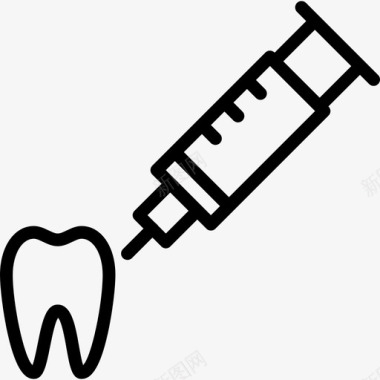 麻醉牙科8线性图标图标