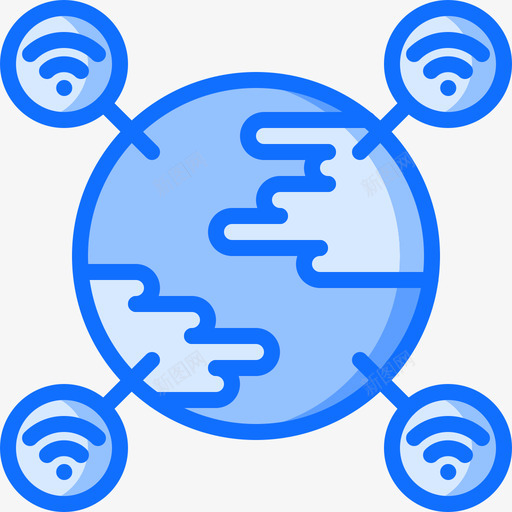 地球未来3蓝色图标svg_新图网 https://ixintu.com 地球 未来3 蓝色