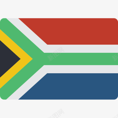 南非国旗15平坦图标图标