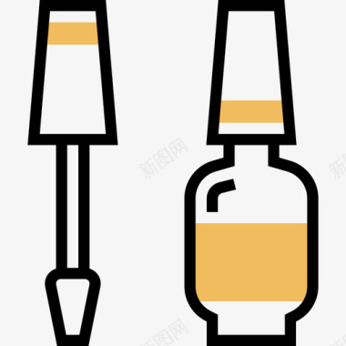 指甲油美容50黄影图标图标