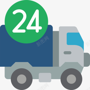 送货卡车物流14扁平图标图标