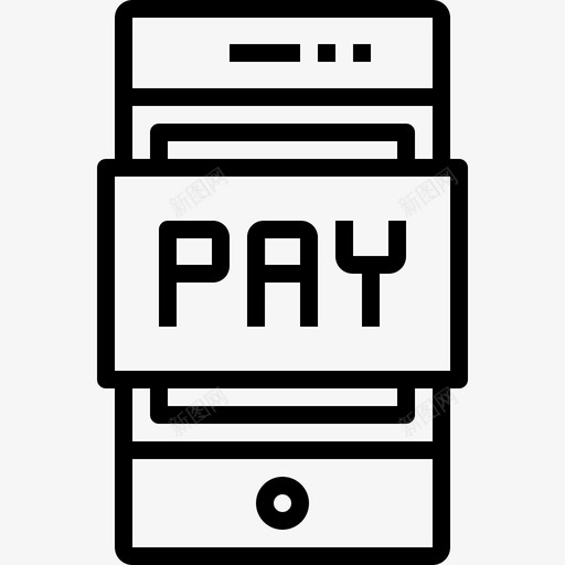 移动支付支付流程线性图标svg_新图网 https://ixintu.com 支付流程 移动支付 线性