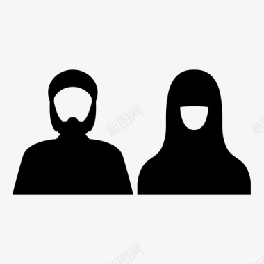 人女人伊斯兰图标图标