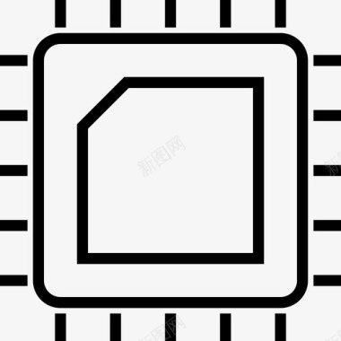 Cpu用户界面24线性图标图标