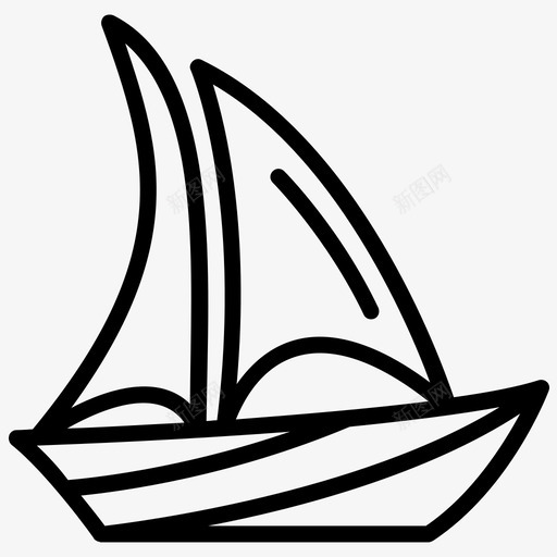 船游轮渡轮图标svg_新图网 https://ixintu.com 泰国符号线图标 渡轮 游轮 船
