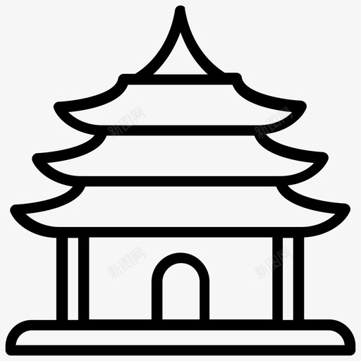 宝塔建筑日本地标图标svg_新图网 https://ixintu.com 宝塔 建筑 日本地标 日本寺庙 日本符号线图标 纪念碑