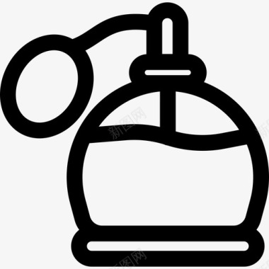 香水瓶美容化妆品3直线型图标图标