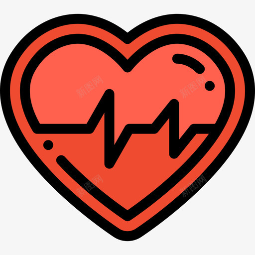 心脏健康生活9线性颜色图标svg_新图网 https://ixintu.com 健康生活9 心脏 线性颜色