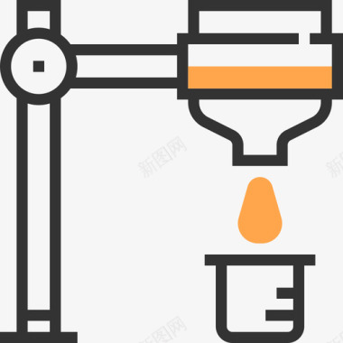 实验室化学8黄色阴影图标图标