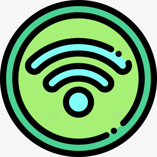 Wifi投影信号线性颜色图标svg_新图网 https://ixintu.com Wifi 投影信号 线性颜色