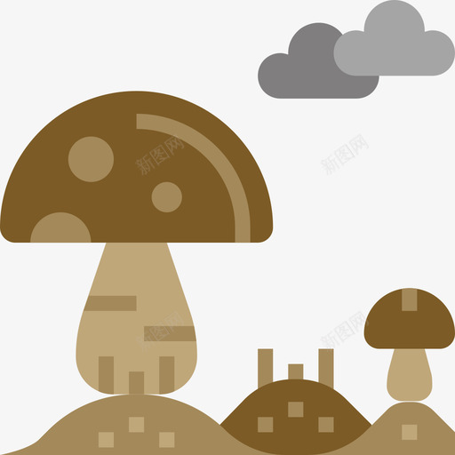 蘑菇水果和蔬菜平菇图标svg_新图网 https://ixintu.com 平菇 水果和蔬菜 蘑菇