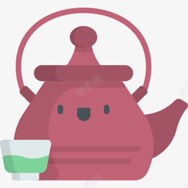 茶壶日本21扁平图标图标