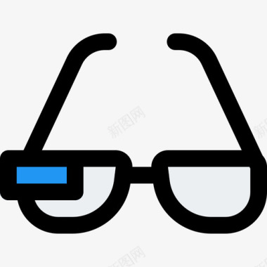 智能眼镜智能设备21线性颜色图标图标
