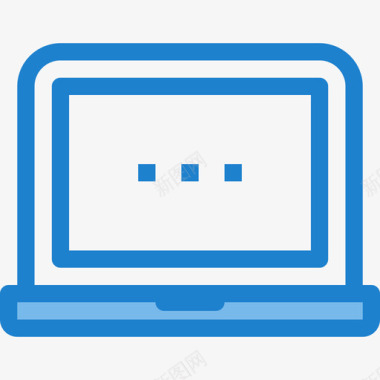 笔记本电脑教育129蓝色图标图标