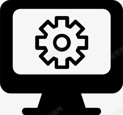 齿轮电脑电脑设置图标图标