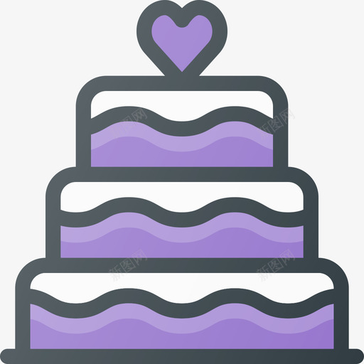结婚蛋糕婚礼69线性颜色图标svg_新图网 https://ixintu.com 婚礼69 线性颜色 结婚蛋糕