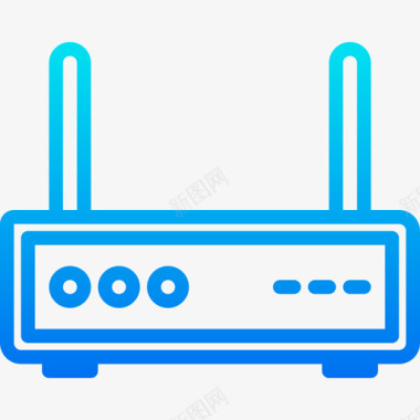 Wifi路由器设备8渐变图标图标