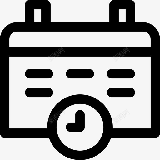 日历战略和管理6线性图标svg_新图网 https://ixintu.com 战略和管理6 日历 线性