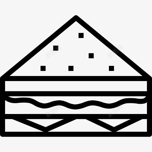 三明治食品和饮料4线性图标svg_新图网 https://ixintu.com 三明治 线性 食品和饮料4