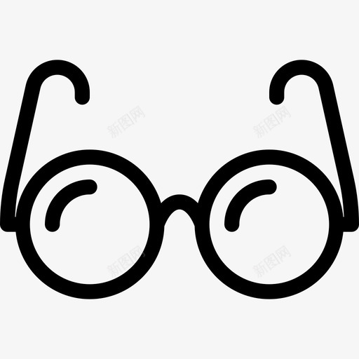 眼镜复古7直线型图标svg_新图网 https://ixintu.com 复古7 直线型 眼镜