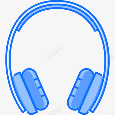 耳机电子26蓝色图标图标