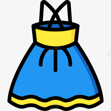 连衣裙夏装2线性颜色图标图标