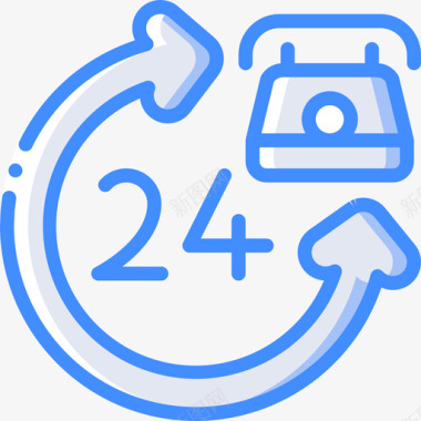 24小时技术支持17蓝色图标图标