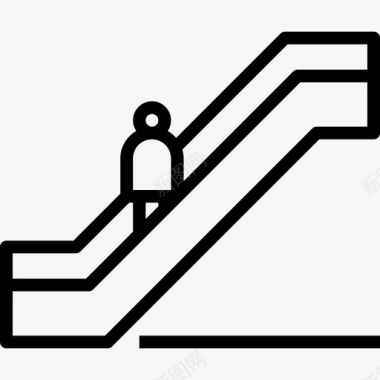 自动扶梯运输62直线图标图标