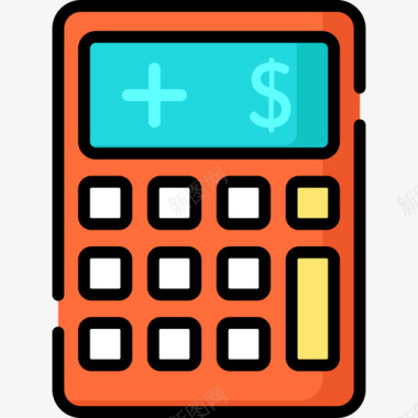 计算器金融47线性颜色图标图标