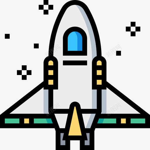 宇宙飞船航天技术线颜色图标svg_新图网 https://ixintu.com 宇宙飞船 线颜色 航天技术