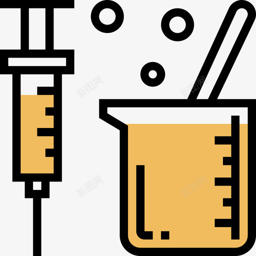 注射器生化6黄影图标svg_新图网 https://ixintu.com 注射器 生化6 黄影