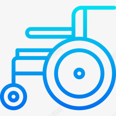 轮椅医疗保健4梯度图标图标