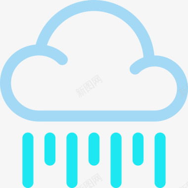 雨117号天气线性颜色图标图标