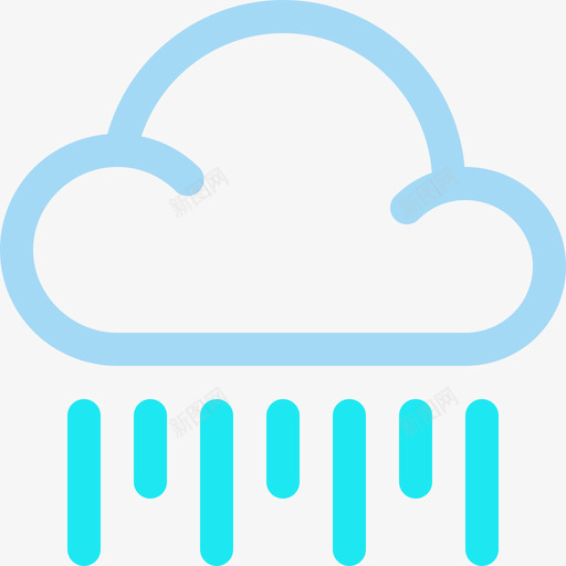 雨117号天气线性颜色图标svg_新图网 https://ixintu.com 117号天气 线性颜色 雨