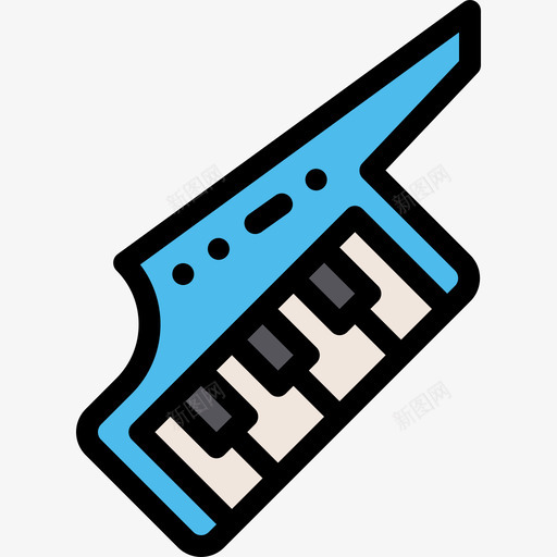 Keytar乐器4线颜色图标svg_新图网 https://ixintu.com Keytar 乐器4 线颜色