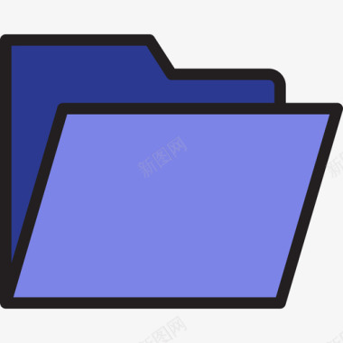 文件夹基本款33线性颜色图标图标